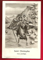 Image Pieuse Saint Christophe Nous Protège - Dos Vierge - Images Religieuses