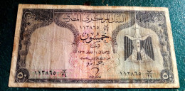 EGYPT, Rare 50 PIASTRES, 1965, P-36, SIG ZENDO #12. - Egypte