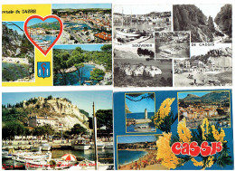 Lot 6 Cpm - 13 - CASSIS - Calanque Souvenir Phare Bateau Café LE FRANCE PORT BLASON - Cassis