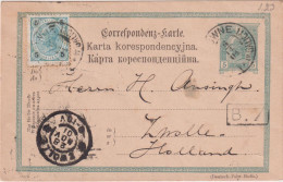 * AUSTRIA (EMPIRE) > 1901 POSTAL HISTORY > 5h Stationary Card W/added 5h Stamp From Rowne (Galicya) To Zwolle, Holland - Cartas & Documentos