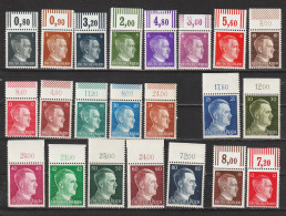 Adolf Hitler  MiNr. 781-798 ** + 826-827 ** Oberrand   (0427) - Unused Stamps