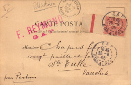 Lettre, Carte De Gap F. Reymond Par Pertuis Semeuse 10c Pour Sainte Tulle, Vaucluse - 1877-1920: Semi-Moderne