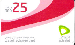 United Arab Emirates: Prepaid Mobile Etisalat - Wasel Recharge Card - Emirati Arabi Uniti
