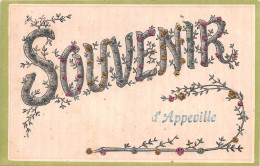 CPA Fantaisie - Souvenir D'APPEVILLE - Paillettes - Other & Unclassified