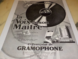 ANCIENNE PUBLICITE CADEAUX  LA VOIX DE SON MAITRE 1929 - Advertising
