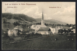 AK Lingenau I. Bregenzerwald, Ortsansicht Mit Rothenberg  - Other & Unclassified