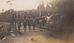 Photo Afrique Congo Un Pont Métallique Sur L'aru Ituri - Travailleur Noir - Prospecteur D'or - Africa