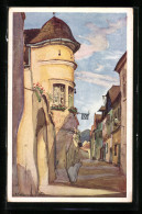 AK Deutscher Schulverein NR.1501: Dürnstein, Gasse In Der Ortschaft  - War 1914-18