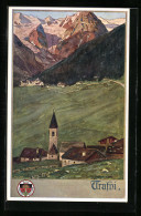 Cartolina Deutscher Schulverein NR. 516: Trafoi, Blick Zum Ort Und Alpen Im Hintergrund  - Other & Unclassified