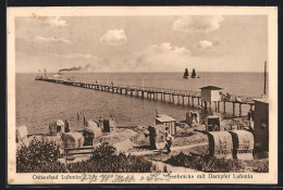 AK Lubmin, Seebrücke Mit Dampfer Lubmin  - Lubmin