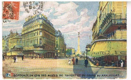 33  BORDEAUX  UN COIN DES ALLEES DE TOURNY ET COURS DU XXX JUILLET 1917 - Bordeaux