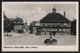 AK Waltershausen / Thür., Platz Mit Rathaus  - Waltershausen