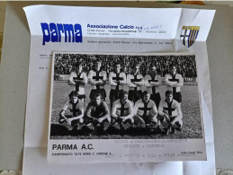 FOTO SQUADRA PARMA  CON CARTA INTESTATA - Fútbol