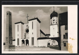 AK Stockach /Baden, Kath. Kirche Mit Kriegerdenkmal  - Stockach