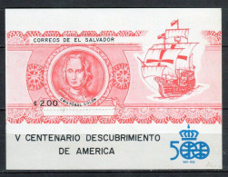 Colón. El Salvador 1988. Yvert  Block 34A ** MNH. - Summer 1992: Barcelona