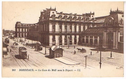 33  BORDEAUX   LA GARE DU MIDI VERS LE DEPART 1932 - Bordeaux