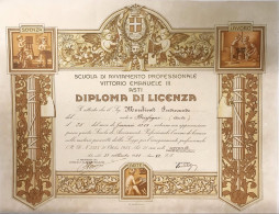 Asti Scuola Di Avviamento  Professionale Diploma Mf.019 - Documents Historiques