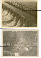 8 PHOTOGRAPHIES . AIN. Thoissey . Pont , Barrage, Barques, Pèche A La Ligne , Arbres - Places