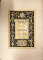 Gran Libro Della Riconoscenza Nazionale Roma 1920 Mf.020 - Documents Historiques