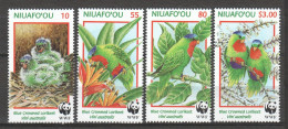 Niuafo'ou 1998 Mi 326-329 MNH WWF - BLUE CROWNED LORIKEET - Neufs