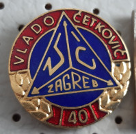 Vlado Cetkovic Zagreb Electrical Engineering Company 40 Years Croatia Ex Yugoslavia Enamel Pin - Trademarks