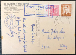 Belgique, Divers Sur Carte, Cachet TOURNAI AIR CLUB + Griffe GHENT FLYING CLUB - (A1476) - Sonstige & Ohne Zuordnung