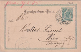 * AUSTRIA (EMPIRE) > 1905 POSTAL HISTORY > 5h Stationary Card From Gablonz (Tannwald-Reichenberg) To Wien - Covers & Documents