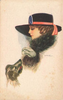 N°25153 - Illustrateur - Nanni - Femme Portant Un Chapeau, Donnant Un Sucre à Un Chien - Nanni
