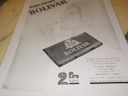 ANCIENNE PUBLICITE CHOCOLAT BOLIVAR DE GUERIN BOUTRON 1929 - Andere & Zonder Classificatie