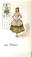 "Regional Costumes Of Spain" Lot Of Four (4) Modern Spanish Postcards, With First Day Of Circulation Stamped Stamp - Europe