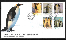 89-Y&T 95/99 Empereurs - ROSS DEPENDENCY Sur Pli Illustré FDC Du 3 Novembre 2004. - Covers & Documents