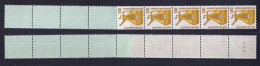 Bund 1401 U RE 5+4 Grautürkis SWK 140 Pf Postfrisch Gelbe Gummierung - Rolstempels