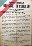 Unione Lomabarda Ufficiali In Congedo Sez. Gallarate Mf.022 - Historical Documents