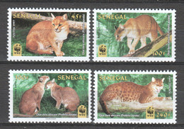 Senegal 1997 Mi 1515-1518 MNH - WWF AFRICAN GOLD CAT - Neufs