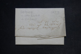 ALLEMAGNE - Marque Postale De Hambourg Sur Lettre Pour Calais En 1783  - L 152712 - Precursores