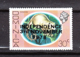 Dominica  - 1978. Opossum. Con Sovrastampa " INDIPRNDENCE,,," MNH - Knaagdieren