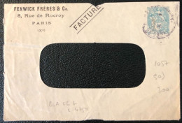 France Entier (Blanc N°111) - DEVANT D'enveloppe à Fenêtre - Repiquage Fenwick Frères & Co - (A1513) - Buste Ristampe (ante 1955)