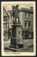 AK Münster I. W., Der Kiepenkerl Und Die Drogerie Lahm  - Münster