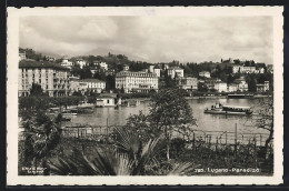 AK Lugano-Paradiso, Dampfer Auf Dem Wasser, Ortsansicht  - Paradiso