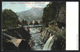 AK Ragaz, Ausgang Taminaweg, Brücke Mit Falkniss, Um 1900  - Au