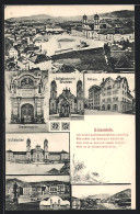 AK Einsiedeln, Stiftskirche, Rathaus, Gnadenkapelle, Totalansicht  - Einsiedeln