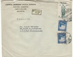 COLOMBIA 1948 LETTER SENT  FROM BOGOTA TO LYON / PART OF COVER / - Kolumbien