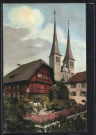 AK Luzern, Hofkirche Und Kaplanenhaus  - Luzern