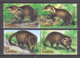 Liberia 1998 Mi 2040-2043 MNH - WWF - MANGUSTE - Ongebruikt