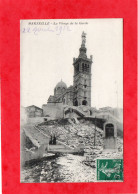 13.Marseille.La Vierge De La Garde.CPA  Animé Personnages. Année 1912  EDIT Dock De La Carte Postale état Impeccable - Notre-Dame De La Garde, Aufzug Und Marienfigur