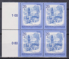 1980 , Mi 1649 ** (1) - 4 Er Block Postfrisch - Schönes Österreich - Bergfried Von Freistadt Im Mühlviertel , OÖ - Unused Stamps