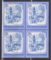 1980 , Mi 1649 ** (3) - 4 Er Block Postfrisch - Schönes Österreich - Bergfried Von Freistadt Im Mühlviertel , OÖ - Unused Stamps