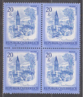 1980 , Mi 1649 ** (5) - 4 Er Block Postfrisch - Schönes Österreich - Bergfried Von Freistadt Im Mühlviertel , OÖ - Unused Stamps