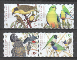 Australia 1998 Mi 1744-1747 In Pairs MNH - WWF  AUSTRALIAN BIRDS - Neufs