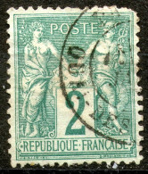 France,1876,YT#74,Sage U/N , 2 C.,cancell,as Scan - 1876-1878 Sage (Type I)